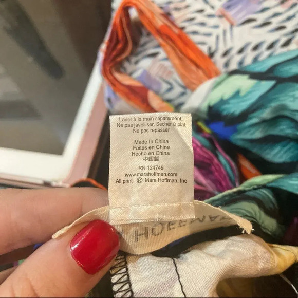 MARA HOFFMAN Cut Out Front Jumpsuit in Flora Stone Size 6 Tropical Floral Print - Picture 10 of 11